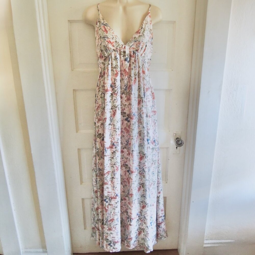 Lulus Renewed Romance Blush Pink Multi Floral Maxi Dress L - Picture 5 of 15